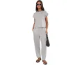 Топ с круглым вырезом Eileen Fisher Striped Organic Linen Sheen Round Neck Top из полосатого льна