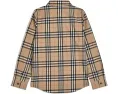Длинная рубашка Owen Check в клетку Sand от Burberry Kids