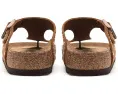 Сандалии Birkenstock Gizeh Rivets из замши с ремешком между пальцами и стелькой из пробки