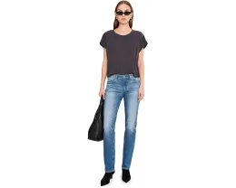 Джинсы AG Sandra Low Rise Slim Straight с низкой посадкой