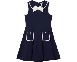 Детское платье Janie and Jack из трикотажа понте с бантом и рюшами