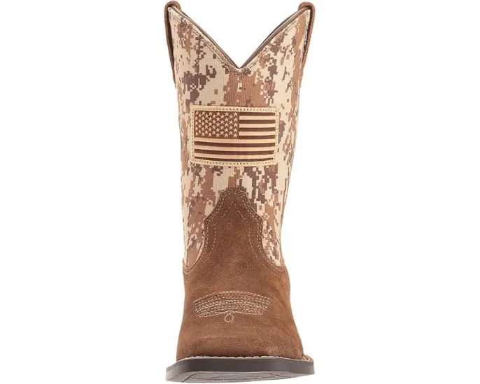 Детские ковбойские сапоги Ariat Kids Patriot Antique с камуфляжным принтом