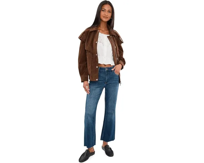 Джинсы Kelsey High-Rise Fab Ab Ankle Flare из хлопка KUT from the Kloth в цвете Flourish