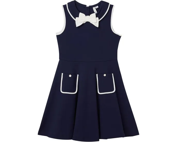 Детское платье Janie and Jack из трикотажа понте с бантом и рюшами