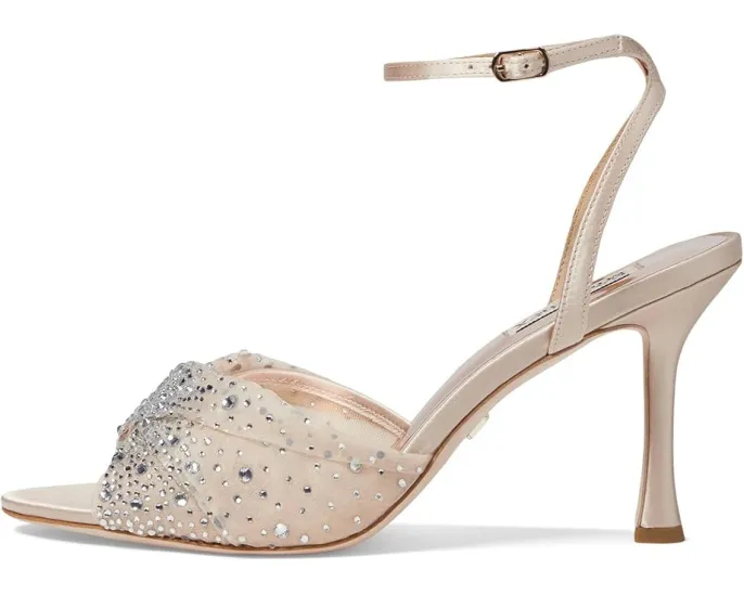 Босоножки Badgley Mischka Cameryn на каблуке с атласным верхом и застежкой на щиколотке