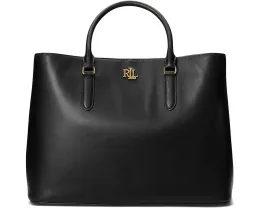 Lauren Ralph Lauren Большая кожаная сумка Marcy с отделением на зажиме и несколькими карманами