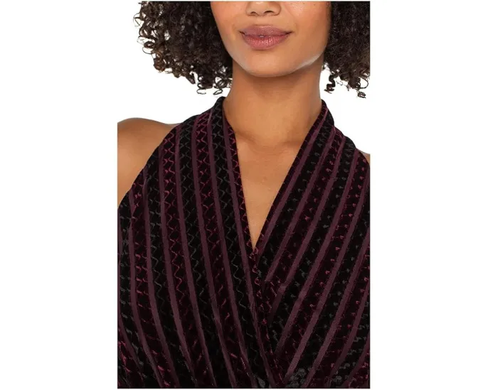 Liverpool Los Angeles топ без рукавов с запахом и бархатными полосками