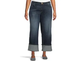 Джинсы KUT from the Kloth Plus Sienna High Rise Straight Leg с подворотом 5 дюймов