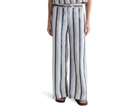 Широкие брюки AG Jeans Carolyn на резинке с принтом Line Up