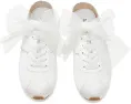 Слипоны Badgley Mischka Willy из атласа с тюлевыми шнурками и удобной колодкой