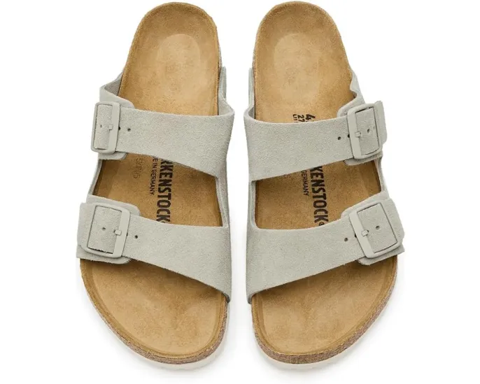 Сандалии Birkenstock Arizona из замши с пробковой стелькой