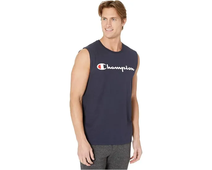 Безрукавка Champion Classic Graphic Muscle Tee темно-синяя