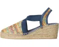 Эспадрильи Toni Pons Terra-Tt из разноцветной ткани с джутовым клином
