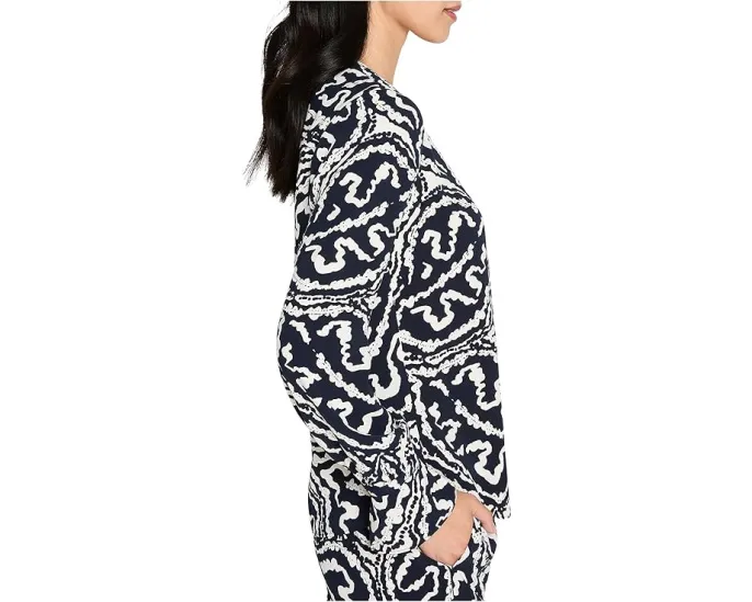 Блузка Indigo Leaf из двойного крепа от NIC+ZOE с воланами