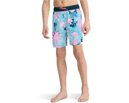 Шорты Hurley Kids Pop Color Palm Pull-On Swim Trunks с яркой графикой