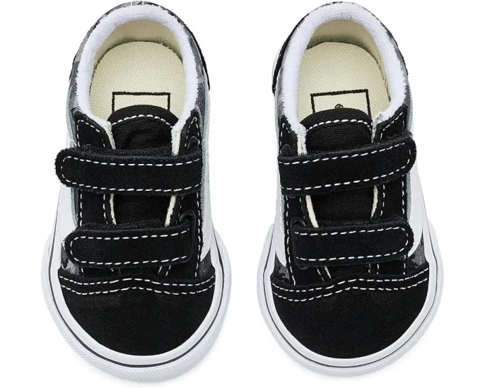 Vans Old Skool V кроссовки для малышей с двойной липучкой