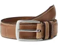 Ремень Allen Edmonds Yukon из кожи с пряжкой серебристого тона