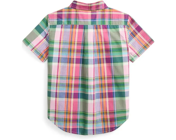 Рубашка из хлопкового поплина в клетку Polo Ralph Lauren Kids для малышей