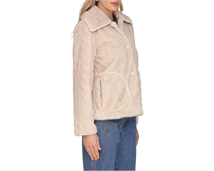 Avec Les Filles куртка High Pile Fleece из искусственного меха бежевого цвета