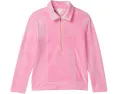 Вельветовый свитшот Mini Eleni с воротником и молнией Lilly Pulitzer Kids