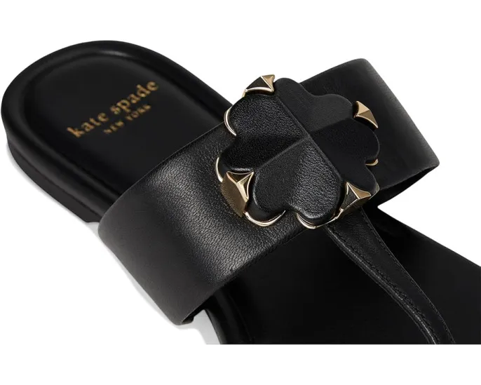 Kate Spade New York сандалии Spade Flower с цветочным мотивом на кожаной подошве