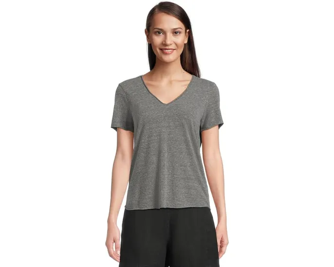 Футболка Michael Stars Vera Tee с V-образным вырезом и коротким рукавом
