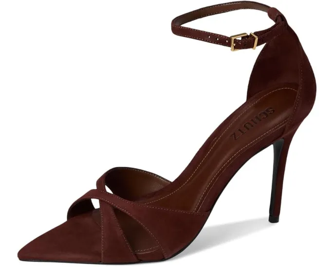 Босоножки Schutz Hilda Leaf на высокой шпильке с перекрещивающимися ремешками