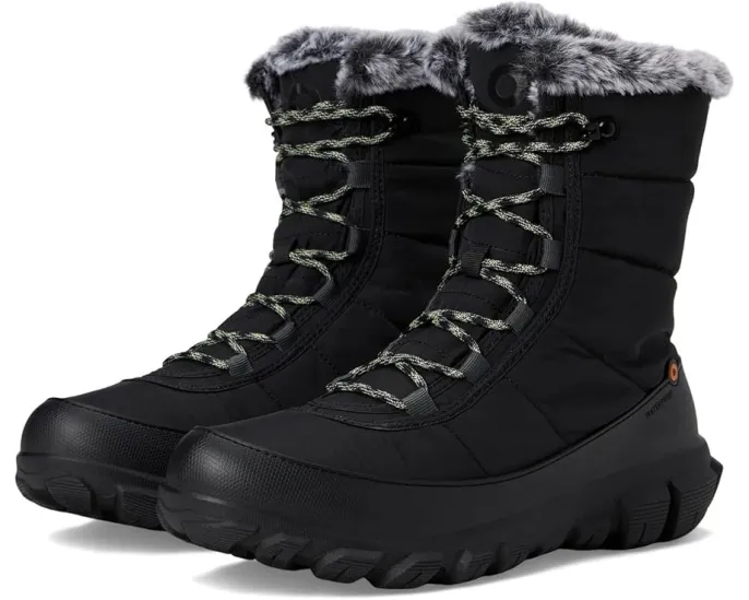 Ботинки Bogs Cedar Quilt Lace с утепленной стеганой конструкцией и искусственным мехом