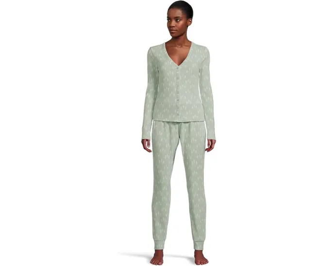 Комплект кардигана и брюк HONEYDEW Cabin Comfort из мягкой вафельной ткани