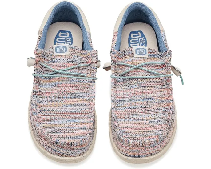 Кроссовки Hey Dude Wally Funk Multi Mesh с разноцветной сеткой