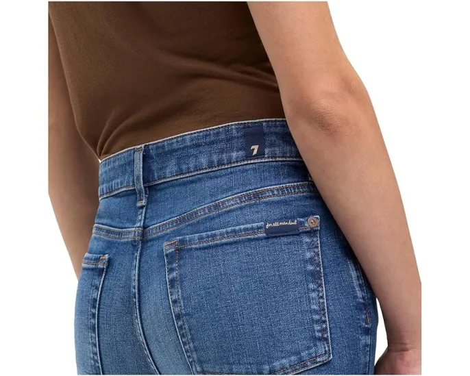 Джинсы 7 For All Mankind The Leggy Bootcut с зауженным силуэтом и расклешенным низом