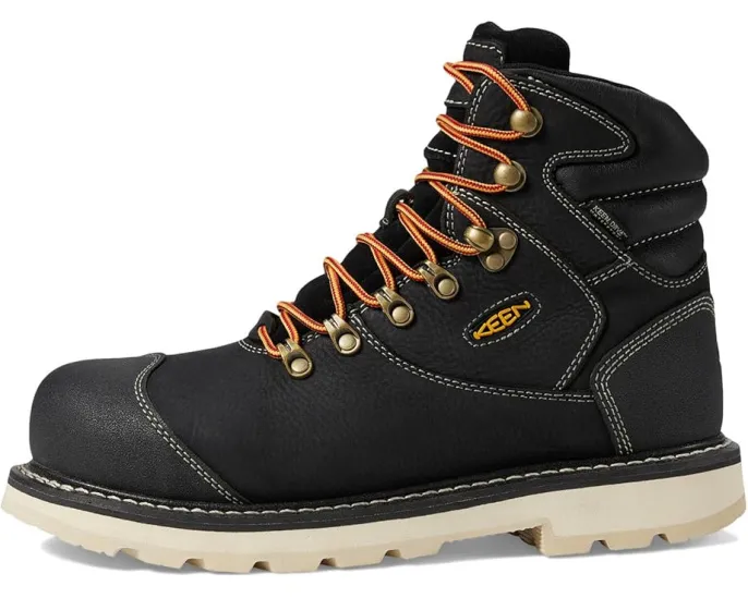 KEEN Cincinnati+ 6 дюймов (15.24 см) водонепроницаемые рабочие ботинки с композитным мыском и пяткой 90 градусов