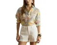 Linen Roll-Tab Sleeve Tunic