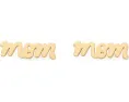 Серьги-гвоздики Love You, Mom с цирконием и латунью Kate Spade New York