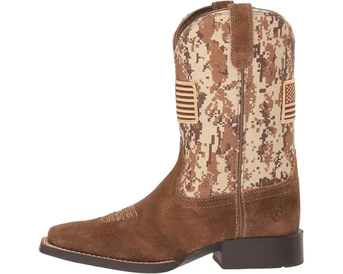 Детские ковбойские сапоги Ariat Kids Patriot Antique с камуфляжным принтом