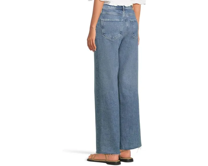 Джинсы Paige Anessa с необработанным краем и широкими штанинами