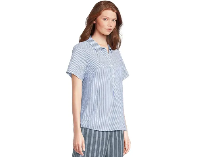 Рубашка L.L.Bean Vacationland из ткани пике с короткими рукавами и застежкой на пуговицах