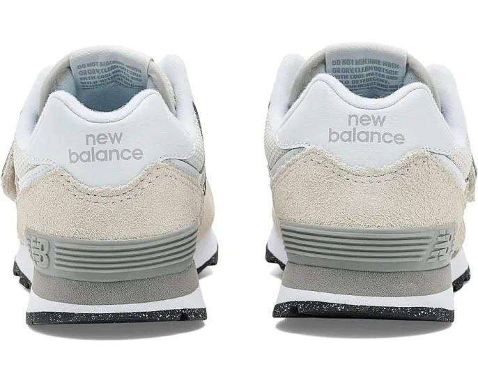 New Balance Kids 574 Core Hook & Loop кожаные кроссовки с липучкой