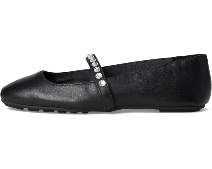 Балетки MLE-Karolin с ремешком и стразами на замше от MIA