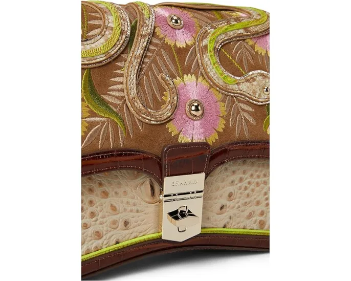 Сумка Brahmin Nerida через плечо в винтажном стиле с двойной фурнитурой