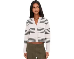 Кардиган Alexandra Stripe Cardigan в полоску с V-образным вырезом