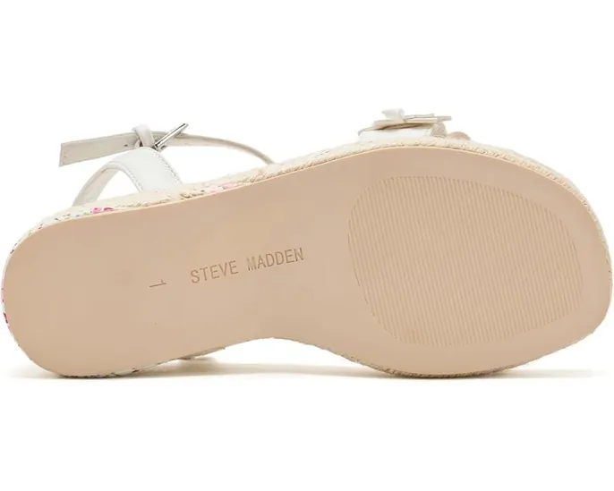 Детские сандалии Steve Madden Kids Dori с цветочными аппликациями и подошвой в стиле эспадрилий