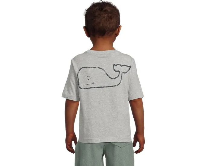 Футболка Vineyard Vines с коротким рукавом и карманом в виде кита для детей