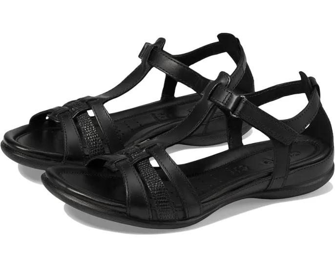 ECCO сандалии Flash T-Strap Sandal с кожаной стелькой и подошвой из ПУ
