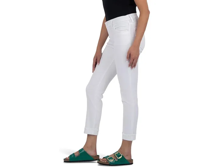 Джинсы KUT from the Kloth Amy Crop с прямыми штанинами и рельефными швами