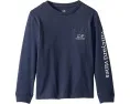 Футболка Vineyard Vines Kids Long Sleeve Vintage Whale с длинным рукавом и принтом
