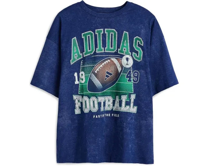 Детская футболка Adidas AOP Football Wash в спортивном стиле