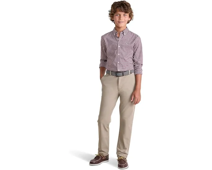 Рубашка Skysail из перформанс хлопка в клетку с технологией охлаждения Vineyard Vines Kids