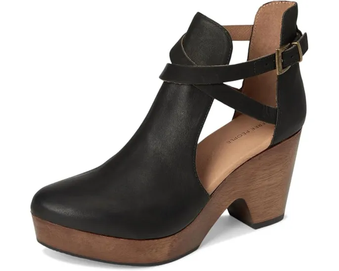 Кожаные сабо Cedar на платформе из кедра с регулируемой пряжкой Free People