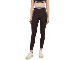 Леггинсы Splits59 Bailey High Waist Active Rib 7/8 с рельефной резинкой и полосатым поясом